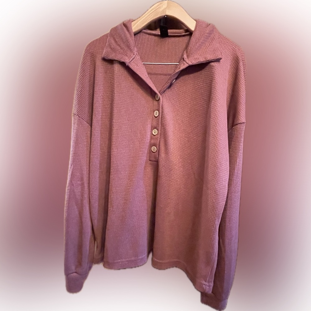 SHEIN Dusty Rose Cowl Neck Sweater